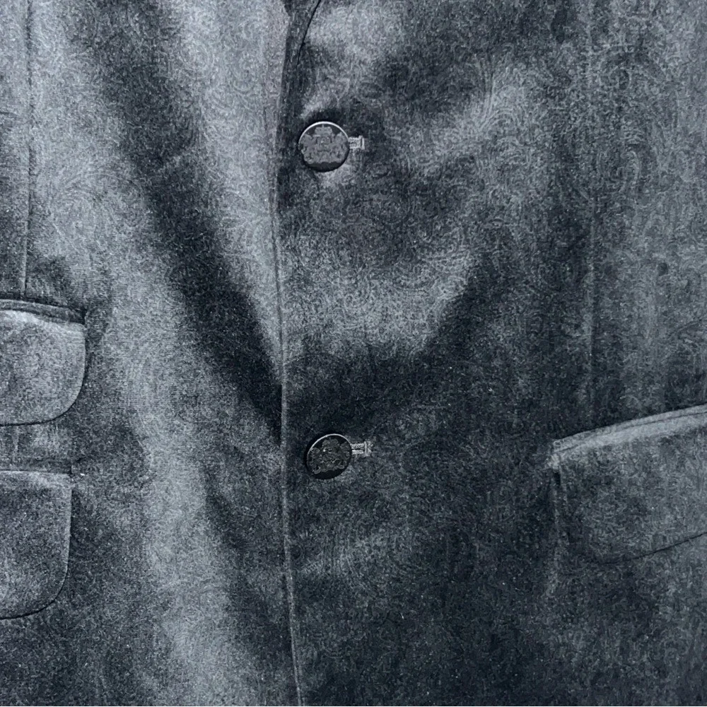 Tasso‎ Elba Paisley Textured Velvet Velour Man's Blazer Coat Jacket Size M 39-41